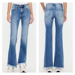 KanCan Mid Rise Frayed Hem Bootcut Jeans Women's Size 27 x 31 Stretch Maurices